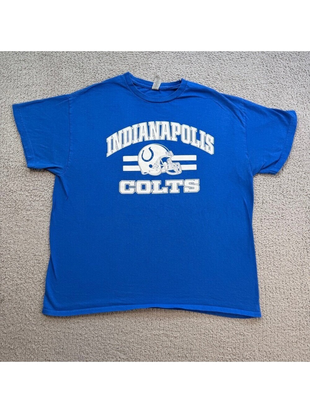 Indianapolis Colts Royal Blue Graphic Crew Neck Short Sleeve XL NFL Football